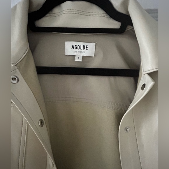 AGOLDE Vegan Leather Utility Shirt / Jacket - Picture 3 of 7